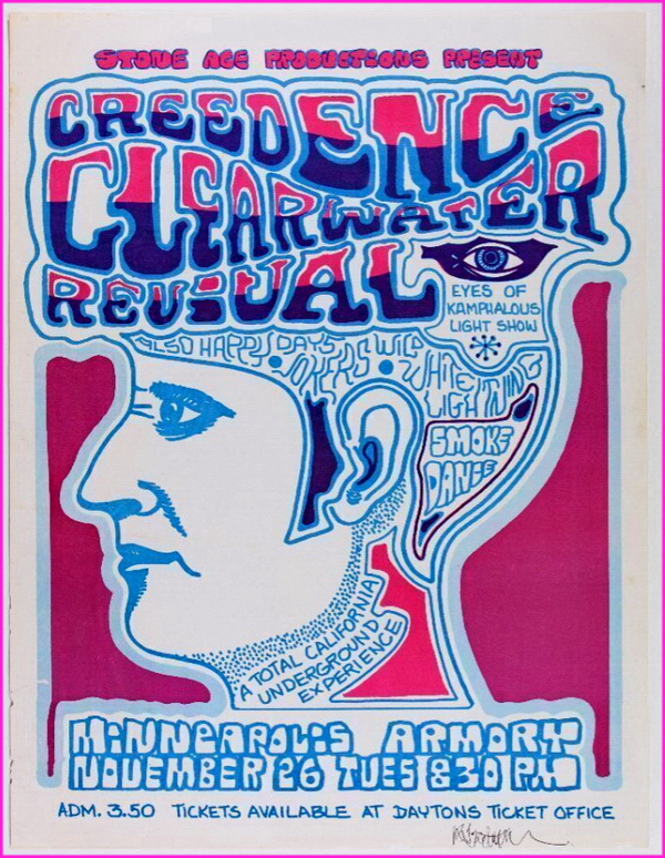 Eyes Of Kamphalous Creedence Clearwater Revival at the Minneapolis Armory on November 26th, 1968
