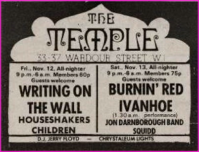 The Temple, 

Wardour Street, 

London